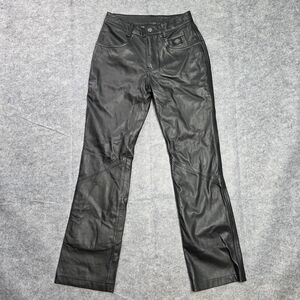 Harley-Davidson‎ Leather Pants Womens 2 Black Genuine Motorcycle Riding Biker